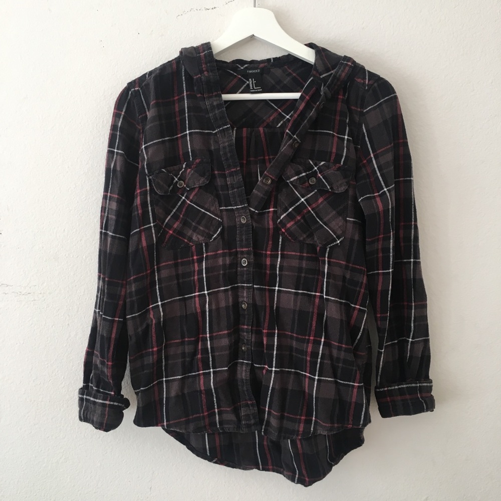 Flannel with hood